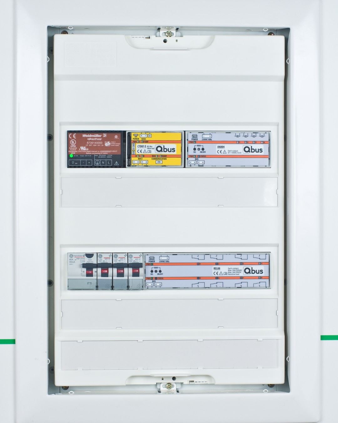 Domotica van Qbus in schakelkast