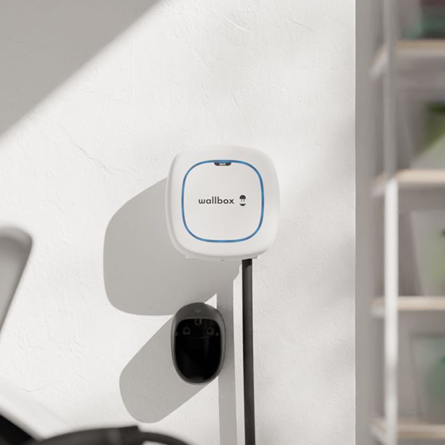 Wallbox lader aan muur