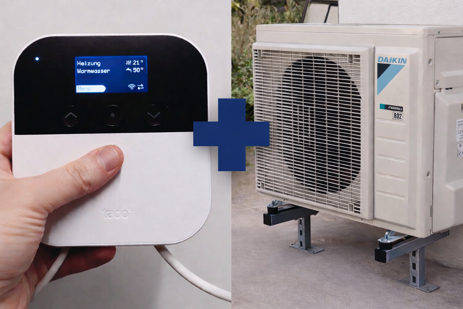 Tado thermostaat gecombineerd met Daikin warmtepomp voor warmtepomp optimalisatie met slimme regeling