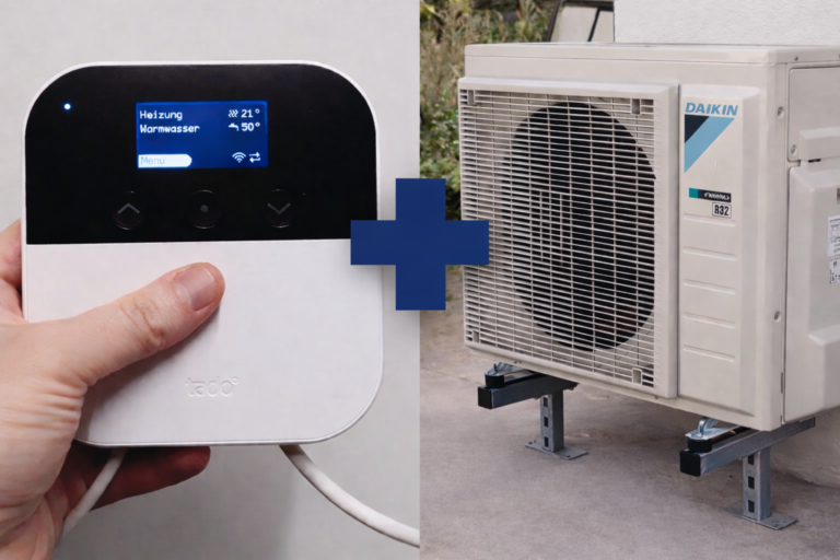 Tado thermostaat gecombineerd met Daikin warmtepomp voor warmtepomp optimalisatie met slimme regeling