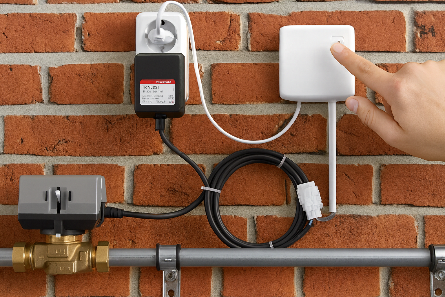 Zoneklep Honeywell op vloerverwarming met zonecontroller
